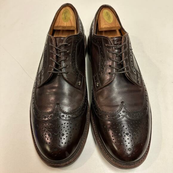 VERY GOOD Grant Stone x J. Crew Ludlow Longwing Wingtip Derby Brown Leather 10 main image 4